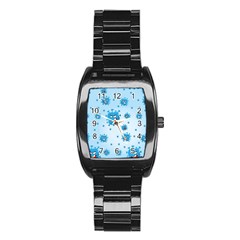 Illustration Virus Pattern Stainless Steel Barrel Watch by Wegoenart