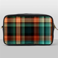 Plaid Tartan Checkered Tablecloth Toiletries Bag (one Side) by danenraven