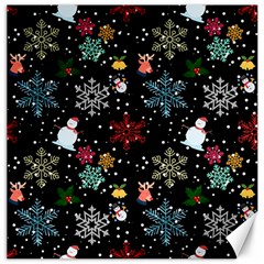 Illustration Xmas Christmas Thanks Giving Pattern Canvas 16  X 16  by danenraven