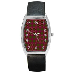 Illustration Background Abstract Pattern Texture Design Barrel Style Metal Watch by danenraven