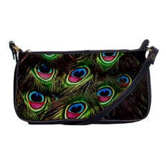 Peacock Feathers Color Plumage Shoulder Clutch Bag