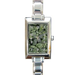 Leaves Foliage Botany Plant Rectangle Italian Charm Watch by Ravend