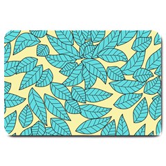 Illustration Sheets Dry Leaves Print Pattern Large Doormat  by Ravend