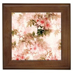 Flower Plant Vintage Retro Framed Tile by Ravend