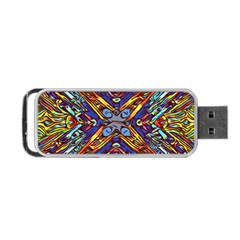 Mosaic Pattern Background Portable Usb Flash (one Side) by Ravend