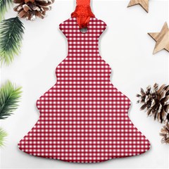 Red Gingham Check Ornament (christmas Tree) 