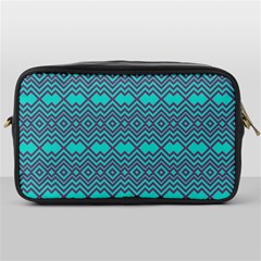 Abstract Chevron Zigzag Pattern Toiletries Bag (one Side) by danenraven