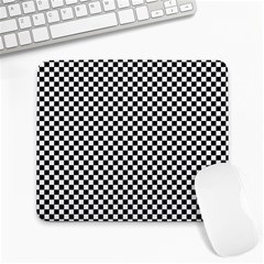 Black And White Background Black Board Checker Large Mousepads by Ravend