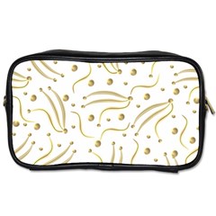 Illustration Pattern Seamless Golden 3d Toiletries Bag (one Side) by danenraven