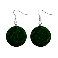 Leaves Leaf Foliage Plant  Background Mini Button Earrings by danenraven