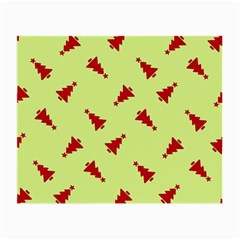 Red Christmas Tree Green Small Glasses Cloth by TetiBright