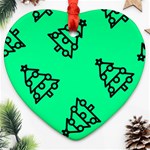 Tree With Ornaments Green Ornament (Heart) Front