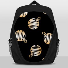 Gold Ornaments Black Backpack Bag by TetiBright