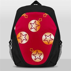 Orange Ornaments With Stars Pink Backpack Bag by TetiBright