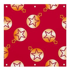 Orange Ornaments With Stars Pink Banner And Sign 4  X 4  by TetiBright