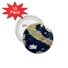 Map Italy Blue 1 75  Buttons (10 Pack) by ConteMonfrey