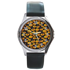 Jack O Lantern  Round Metal Watch by ConteMonfrey