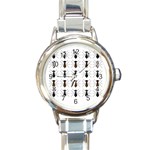 Ant Insect Pattern Cartoon Ants Round Italian Charm Watch Front