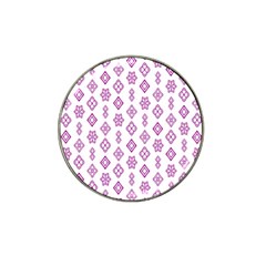 Geometric Pattern Purple Pattern Hat Clip Ball Marker by Ravend