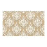 Clean Brown And White Ornament Damask Vintage Banner and Sign 5  x 3  Front