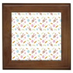 Easter Bunny Pattern Hare Framed Tile Front