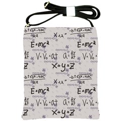 Pattern Wallpaper Math Formula Albert Einstein Shoulder Sling Bag by danenraven