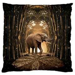 Sculpture Travel Outdoor Nature Elephant Large Cushion Case (one Side)