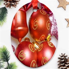 Christmas Decoration Star  3 Ornament (oval)