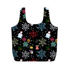 Christmas Thanksgiving Pattern Full Print Recycle Bag (m) by Ravend