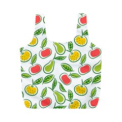 Fruit Fruits Food Illustration Background Pattern Full Print Recycle Bag (m) by Ravend