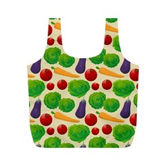 Food Illustration Pattern Texture Full Print Recycle Bag (m) by Ravend