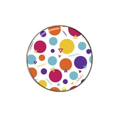 Background Polka Dot Hat Clip Ball Marker (4 Pack) by Ravend