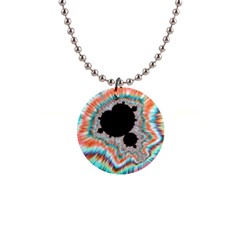 Fractal Abstract Background 1  Button Necklace by Wegoenart