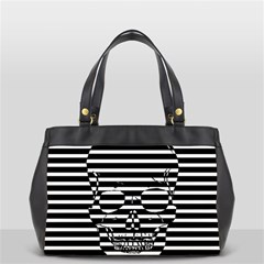 Striped-skull Demonic Skulls-stripe Oversize Office Handbag by Casemiro