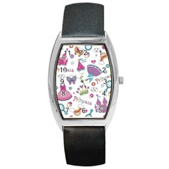 Princess Element Background Material Barrel Style Metal Watch by danenraven