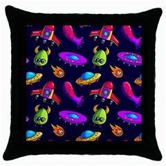 Space Pattern Throw Pillow Case (black) by Ravend