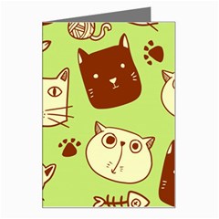 Cute-hand-drawn-cat-seamless-pattern Greeting Card