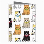 Cat-kitten-seamless-pattern Greeting Cards (Pkg of 8) Right