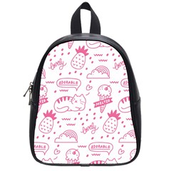 Cute-girly-seamless-pattern School Bag (small) by Jancukart