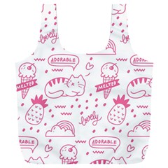 Cute-girly-seamless-pattern Full Print Recycle Bag (xxl) by Jancukart