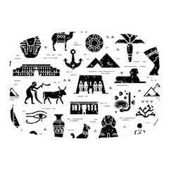 Dark-seamless-pattern-symbols-landmarks-signs-egypt --- Mini Square Pill Box by Jancukart