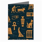 Dark-seamless-pattern-symbols-landmarks-signs-egypt Greeting Cards (Pkg of 8) Left