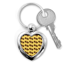 Pastel Orange Papaya Key Chain (heart) by ConteMonfrey