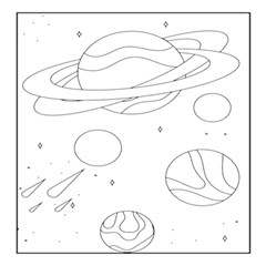 The Cuteness Of Saturn Play Mat (square)