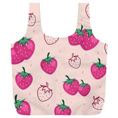 Seamless-strawberry-fruit-pattern-background Full Print Recycle Bag (xxxl) by Wegoenart