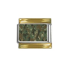 Camouflage-splatters-background Gold Trim Italian Charm (9mm)