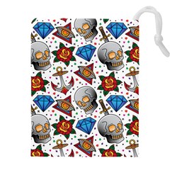 Full Color Flash Tattoo Patterns Drawstring Pouch (5xl) by Wegoenart