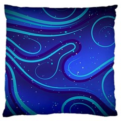 Wavy Abstract Blue Standard Flano Cushion Case (two Sides)