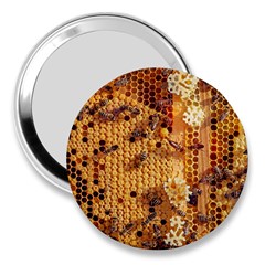 Insect Macro Honey Bee Animal 3  Handbag Mirrors by Wegoenart