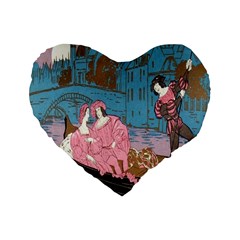 Gondola Ride   Standard 16  Premium Heart Shape Cushions by ConteMonfrey